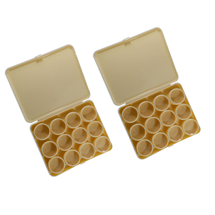 Plastic 12-in-1 round container storage box set of 2