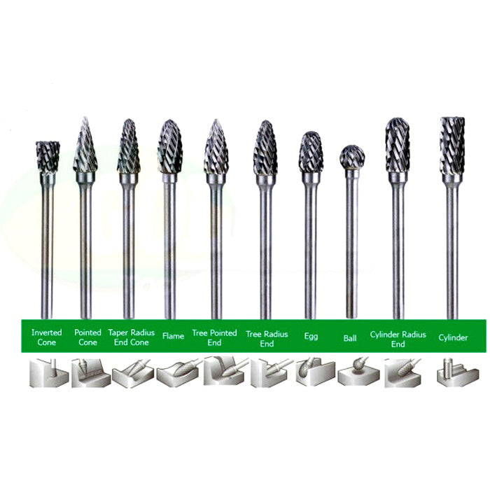 10 Piece Carbide Burr Set for Jewelry Making and Metal Carving Work