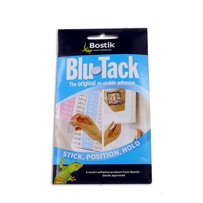 Bostik Blu-Tack Reusable Adhesive – 75g Non-Toxic Multipurpose Sticky Tack for Posters, Decorations & Crafts