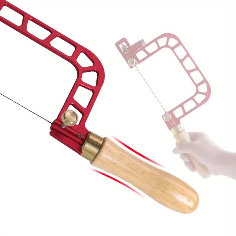 Ergonomic wooden handle coping saw for jewelers and woodworkers
