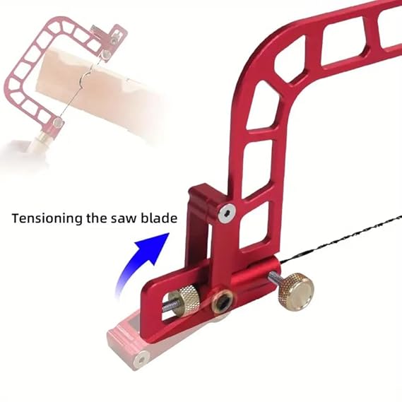 Jewelry saw frame with blade size dimensions for precise cutting
