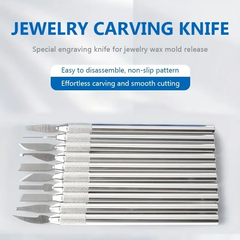 JEWELTECH wax carving knives – engraving tools for jewelry molds.