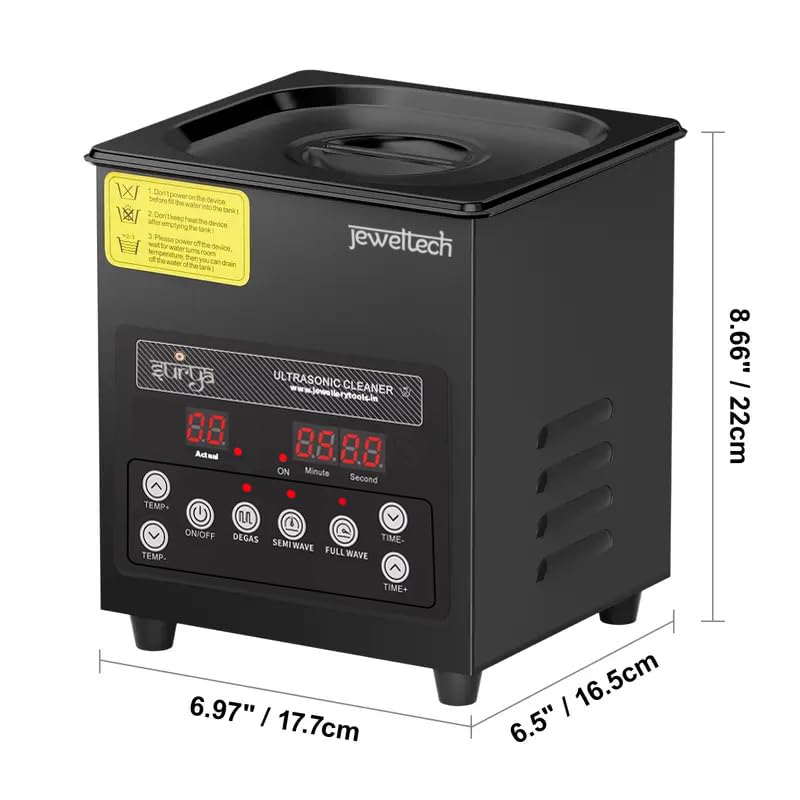 Professional Ultrasonic Cleaner for Jewelry, Watches, and Tools – 60W Heating