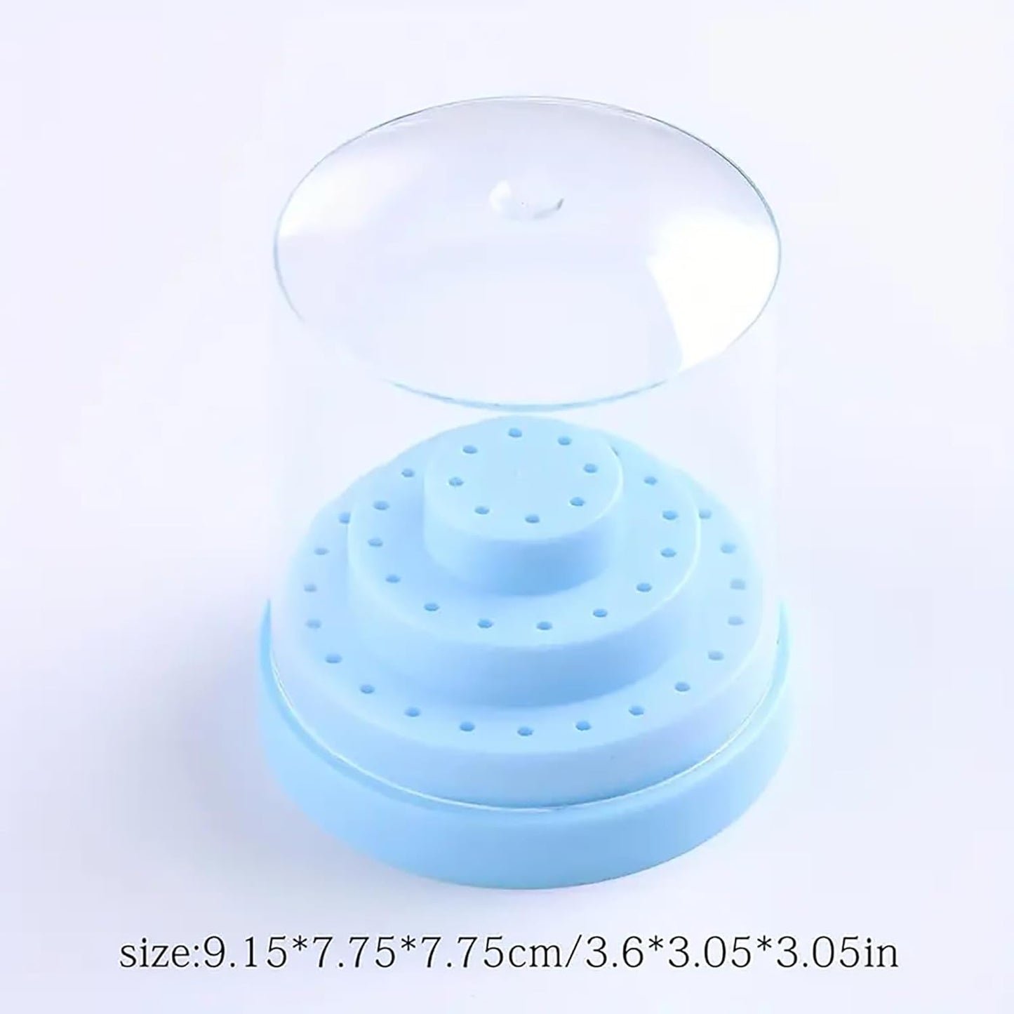 Blue Nail Drill Bit Organizer with 48 holes