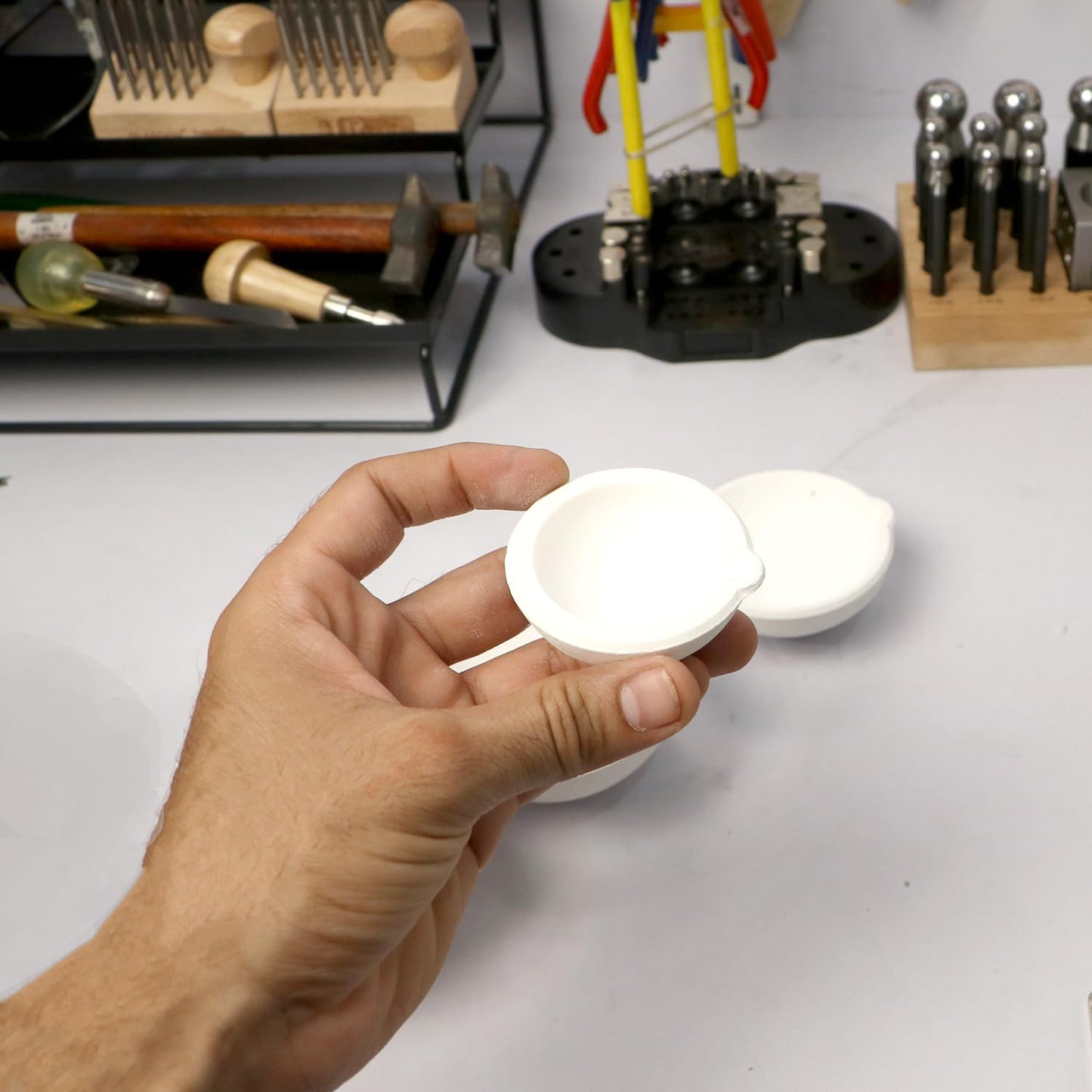 Heat Resistant Ceramic Crucible with Pouring Spout