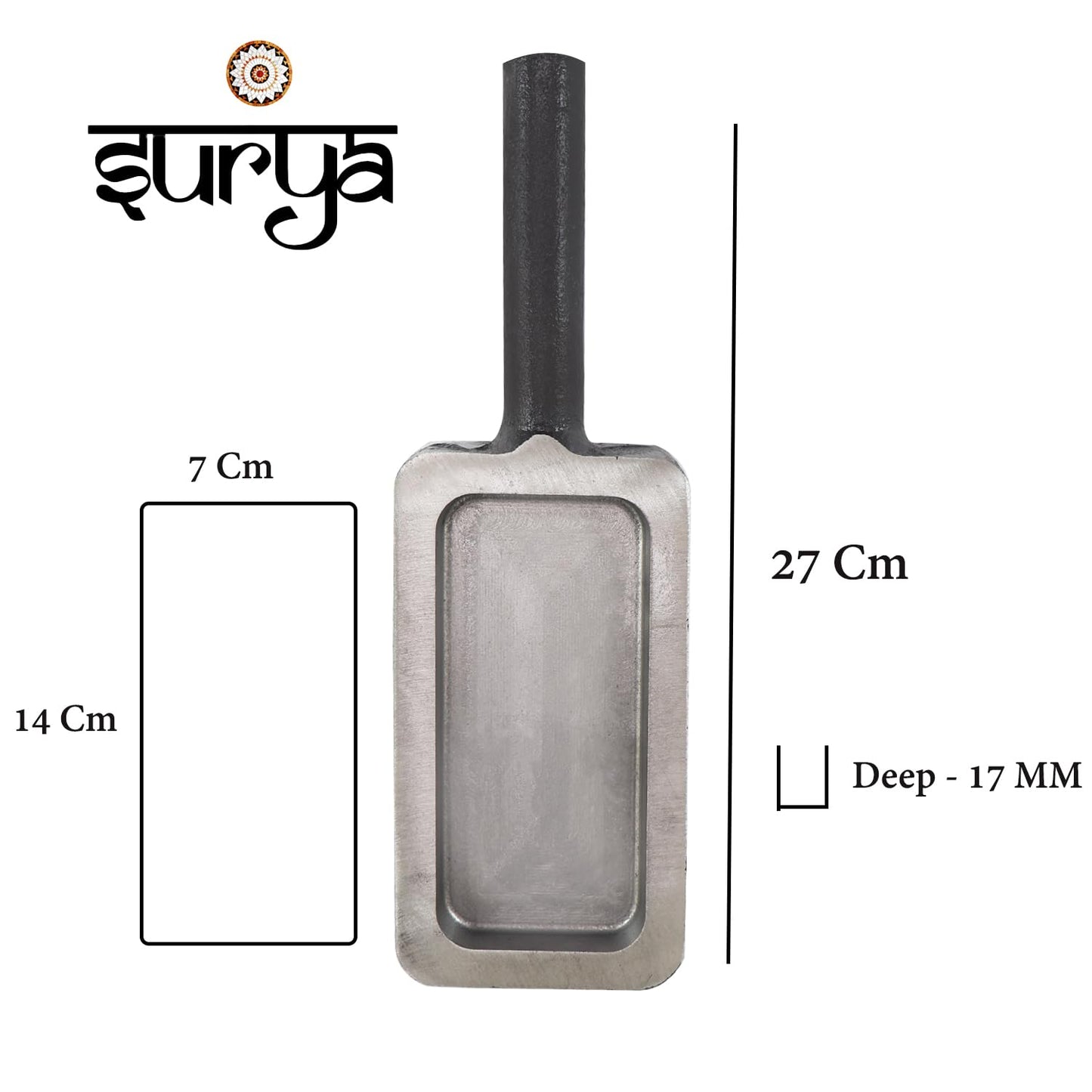 "JEWELTECH 1Kg Gold and Silver Ingot Mould - Heavy Duty Reja Frame for Bullion Bar Casting Professional Jewelry Melting Tool"