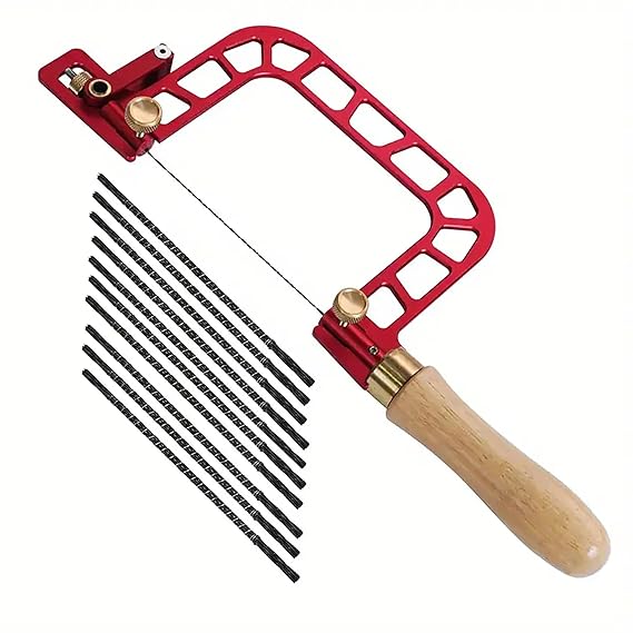 Jeweltech coping saw frame with 10 replacement blades for jewelry cutting