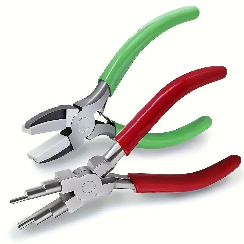 6-in-1 jewelry pliers to shape gold wire for custom jewelry design.