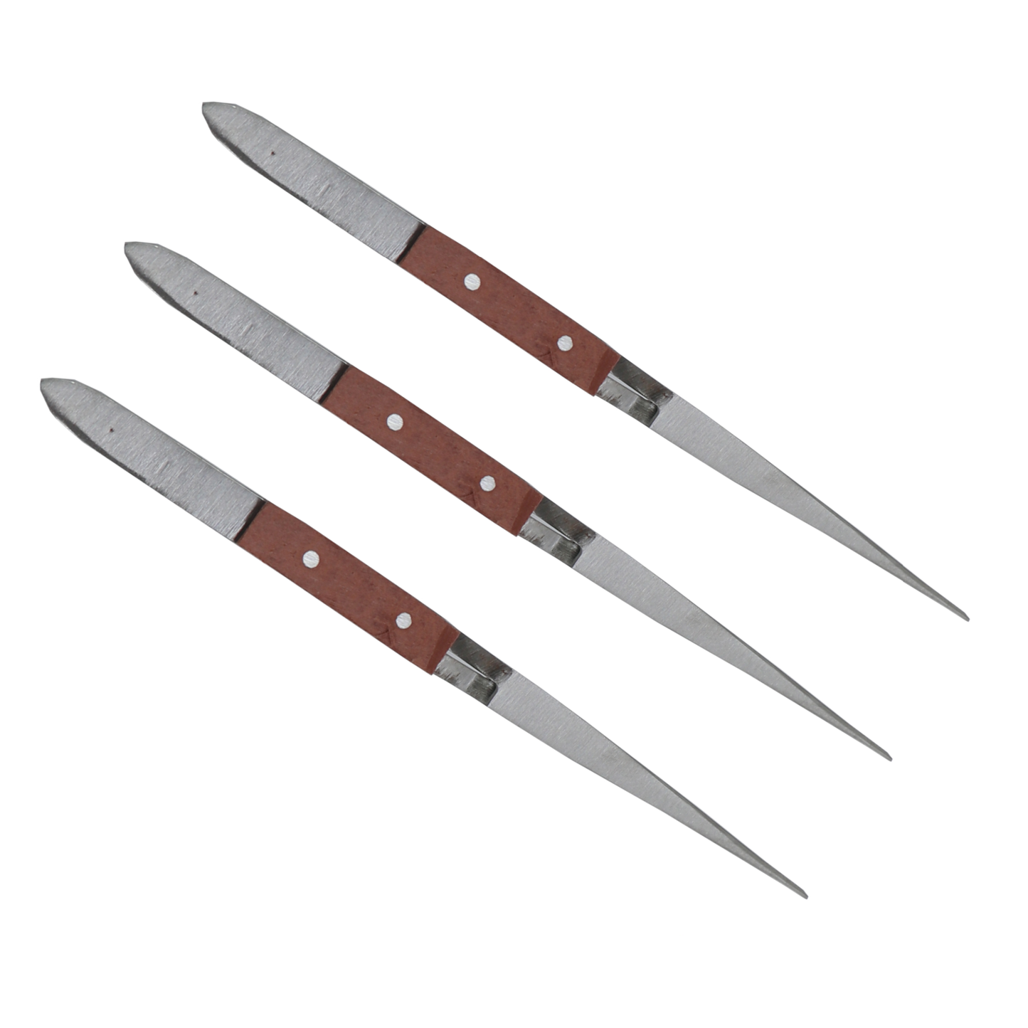 Tweezers Set with Wooden Handle