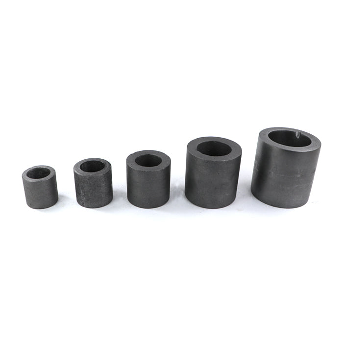 Set of Surya graphite crucibles in multiple sizes for melting gold, silver, and metals in electric melting furnaces