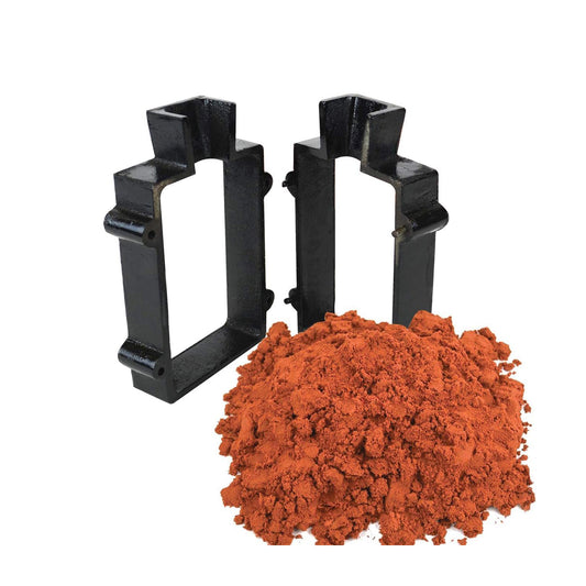 "Jeweltech Sand Casting Set with 2Kg Petrobond Clay and Cast Iron Flask Mold Frame for Jewelry and Metal Casting"