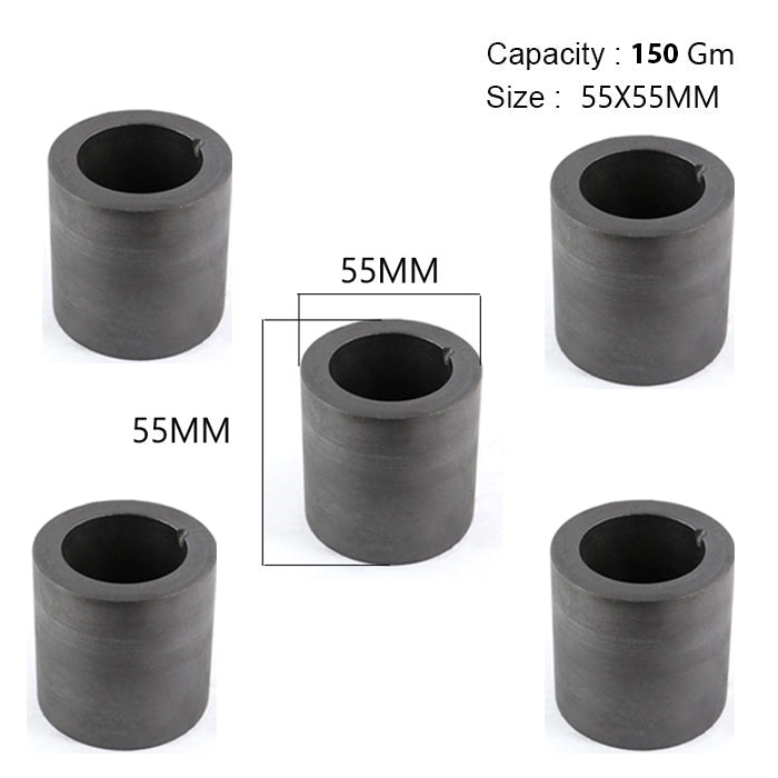 Gold melting crucible mus 150gm capacity