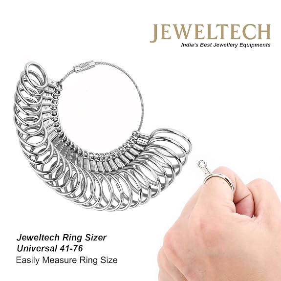 Ring Finger Sizer for Measuring Ring Size. (no.1 to 36) Unisex Made of Brass