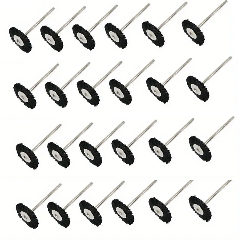 black bristle wheel rotary brush set for jewelry polishing