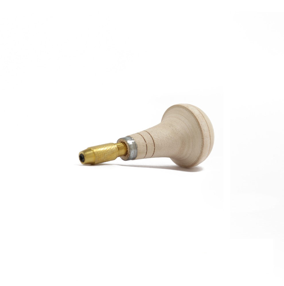 Wooden Chuck Handle Pack of 3 with Brass Fitting – 3" for Jewelry, Stone Setting, and Craft Work