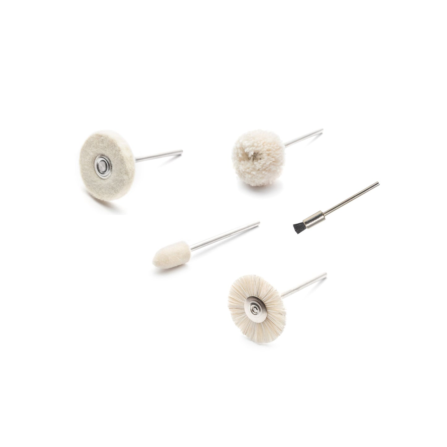 Felt polishing tools for jewelry rotary tool finishing