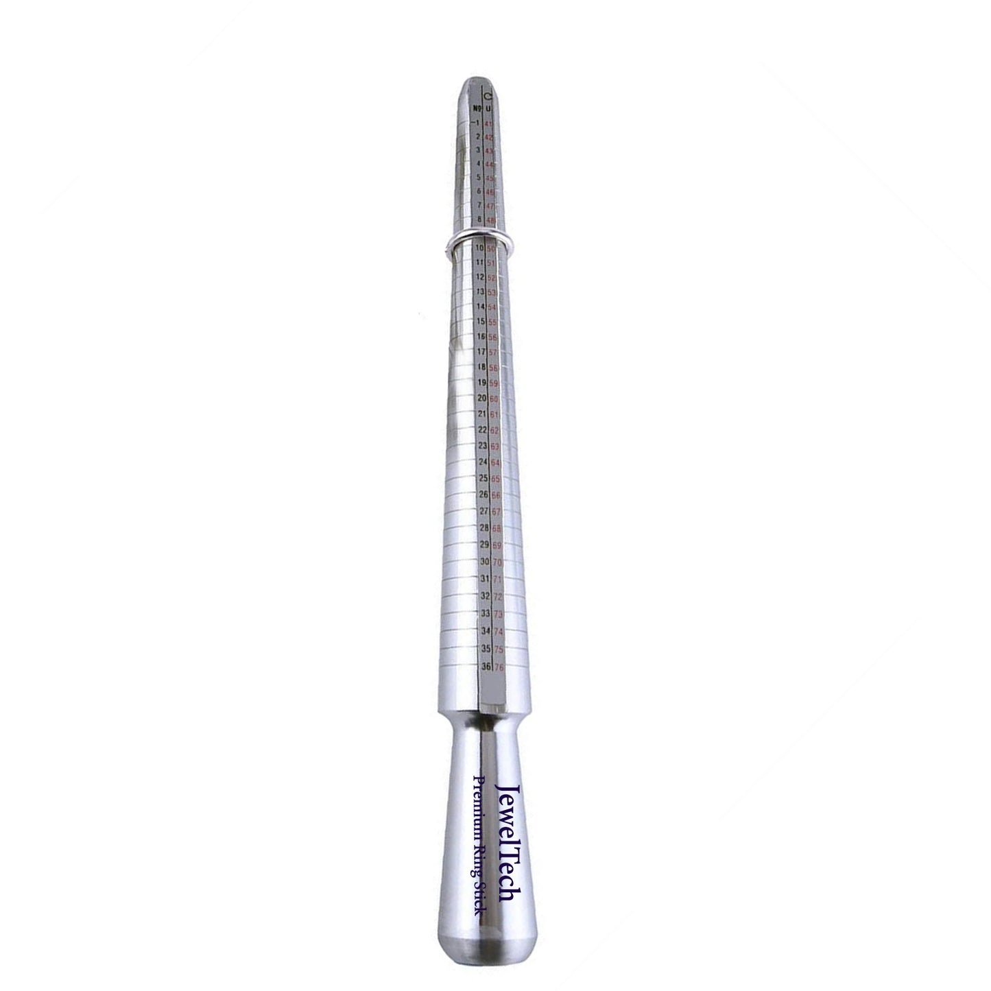 Jeweltech Ring Sizer Steel Stick No.1 to 36 – Professional Tool for Measuring Gold and Silver Rings