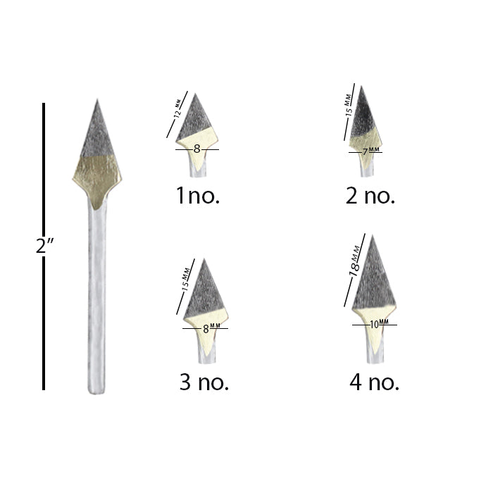 Sharp carbide-tipped barma drill ideal for diamond, Polki, and Jadau setting