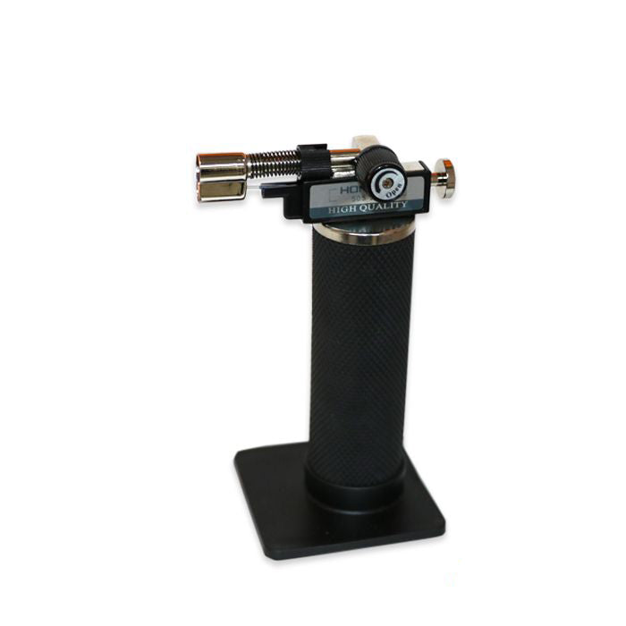 Refillable butane gas torch with jet flame for melting and heating applications