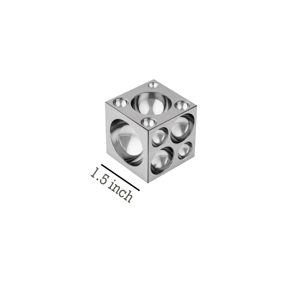 2 inch steel dapping block used for dome forming in jewelry and metal crafting