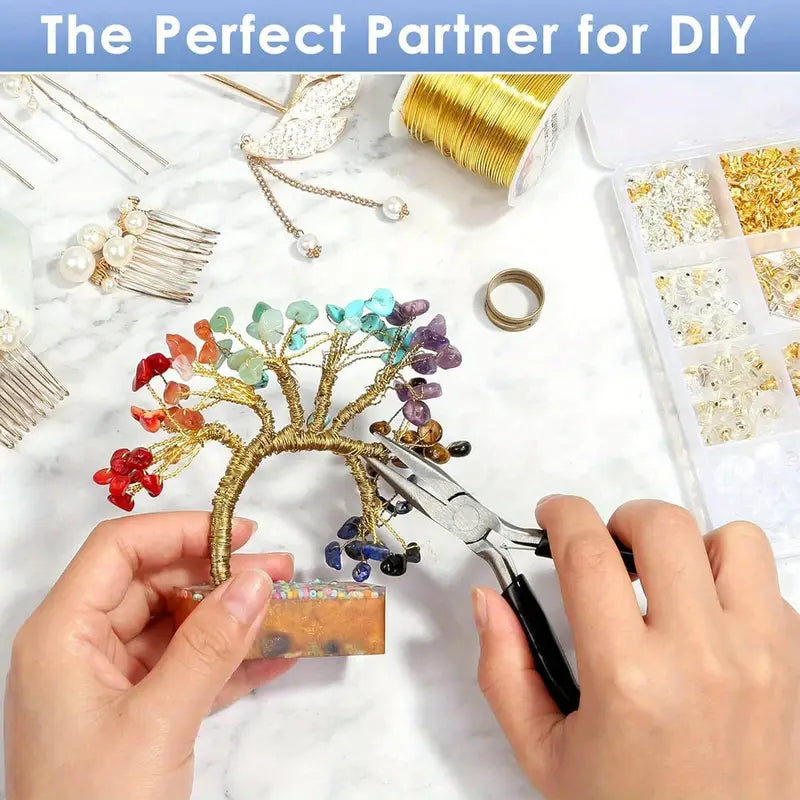 Complete 5-piece kit for jewelry repair, beading, and crafting