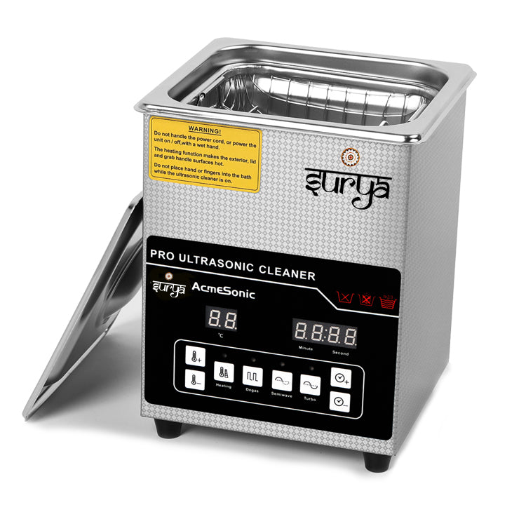 Surya 2L Ultrasonic Cleaner Machine with Digital Timer & Heater | Jewelry, Dental, Medical Equipment, PCB, Diesel Injector Parts Cleaning