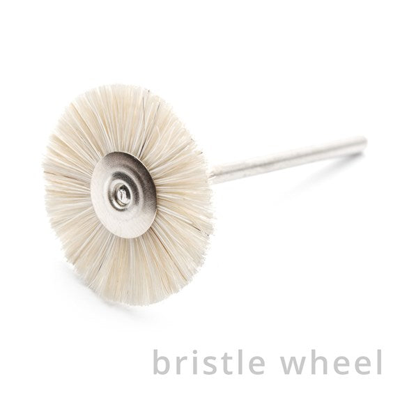 Bristle wheel rotary brush for metal polishing

