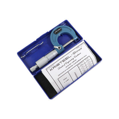 Manual Micrometer 0-25mm with Case - KRISTEEL