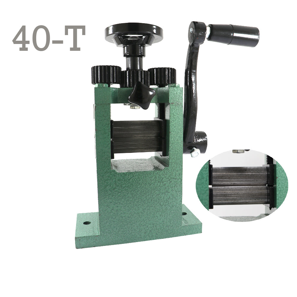 Chakupara zig zag sheet rolling machine with 40 teeth gear and hand crank for jewelry sheet texturing