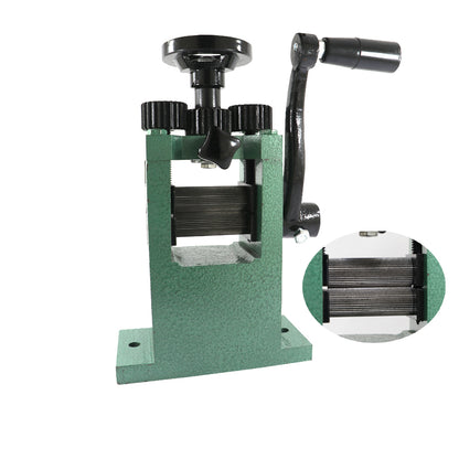 Chakupara zig zag sheet rolling machine with 40 teeth gear and hand crank for jewelry sheet texturing