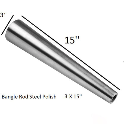 steel rod for round bangle shaping in jewelry making