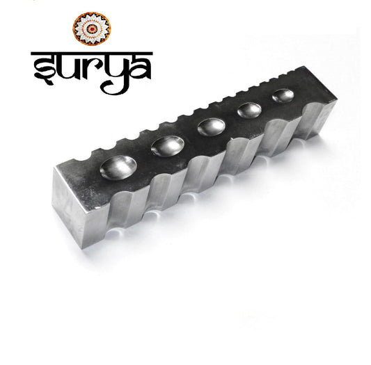 Surya Steel Doming Block 8 Inch – Half Round Multiple Shapes for Jewelry Metal Craft Work