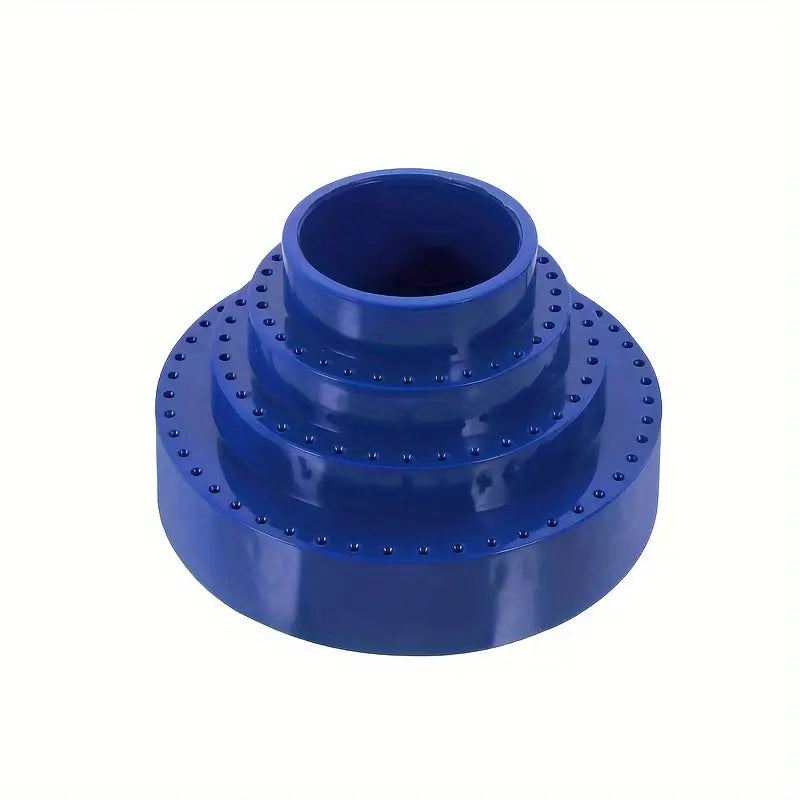 Rotating drill bit storage base with 116 holes – blue tool organizer for workshop