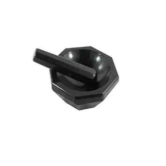 Jeweltech Original Meena Black Kharal (4 Inch) – Premium Kala Hakeek Meena Kharal Set for Jewelry Enamel Grinding, Powder Mixing & Ayurvedic Use