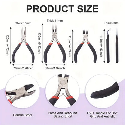  5-piece jewelry set with close-up of handles and tips.