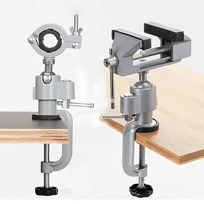 Two metal clamps on a white background
