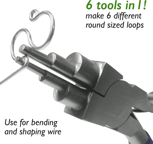Jeweltech Three Step Wire Wrapping Plier – 2mm, 4mm, 6mm Multi-Size Jewelry Loop Maker Tool