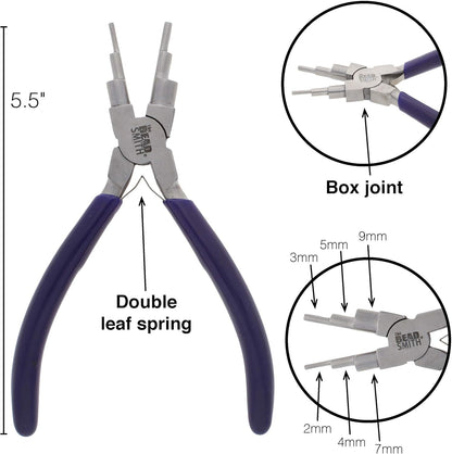 Jeweltech Three Step Wire Wrapping Plier – 2mm, 4mm, 6mm Multi-Size Jewelry Loop Maker Tool