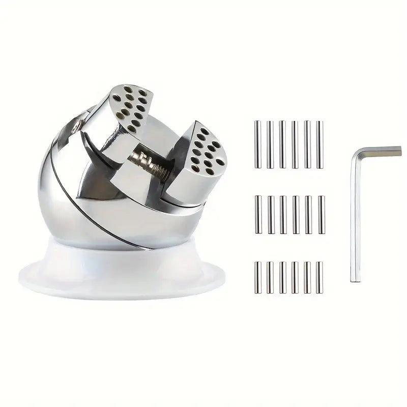 Adjustable jaws ball vise engraving tool with hex wrench