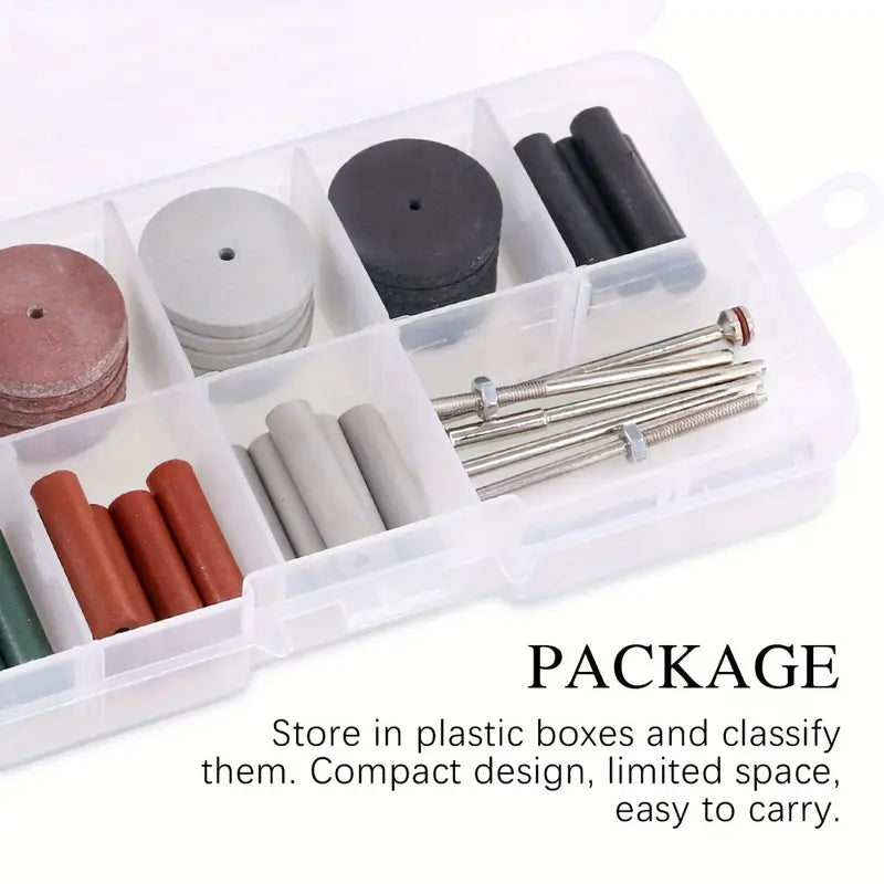 40 Pcs Silicone Rubber Polishing Wheel Set with Mandrels – Multi-Purpose Rotary Tool