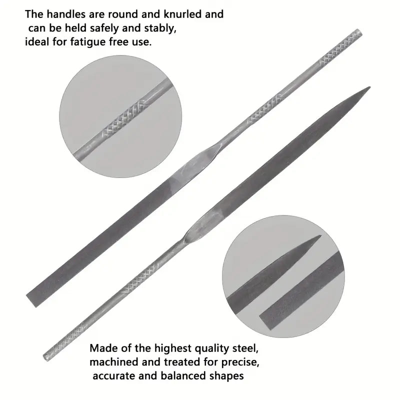 10 pcs precision steel needle files for jewelry and models