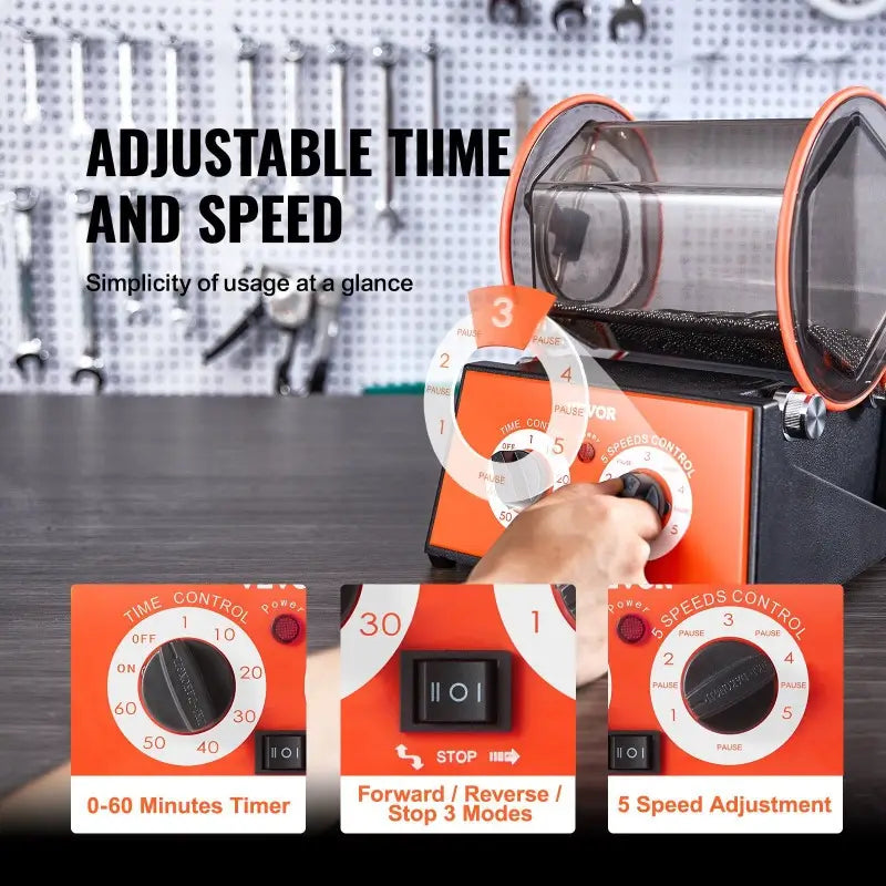 Adjustable Timer and Speed Control Rotary Polisher