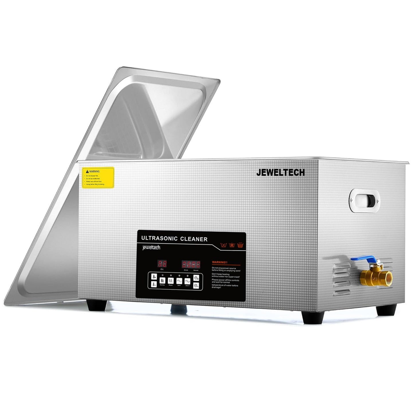 JEWELTECH 22L Digital Ultrasonic Cleaner with Open Lid