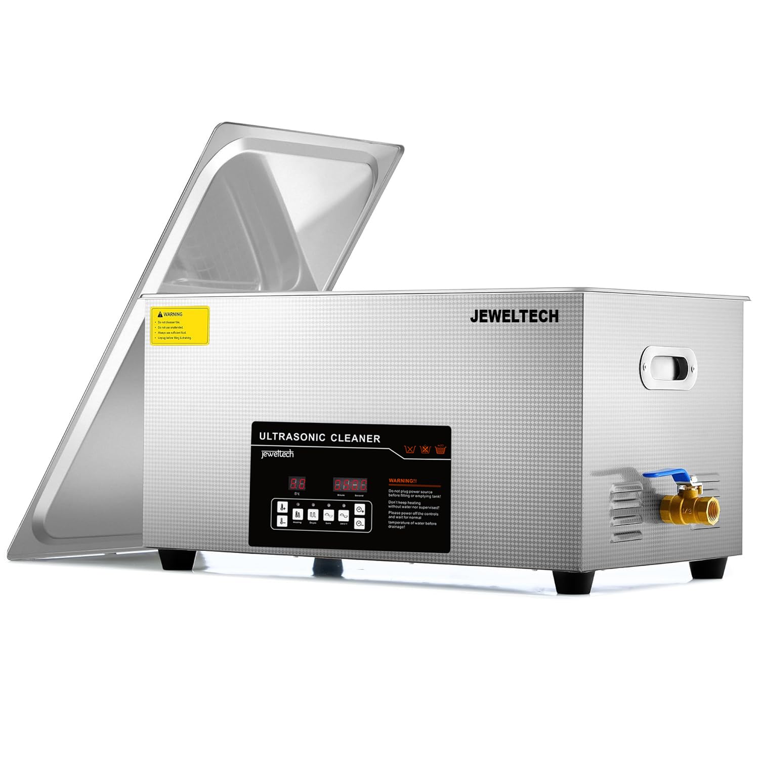 JEWELTECH 22L Digital Ultrasonic Cleaner with Open Lid