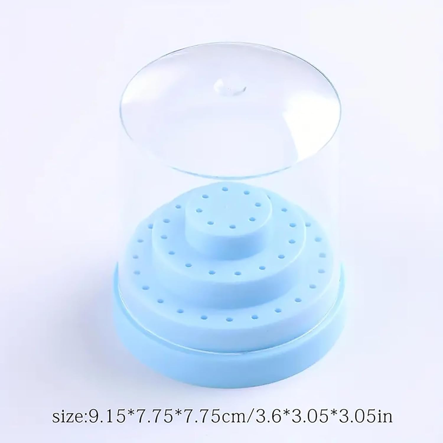 Blue Nail Drill Bit Organizer with 48 holes