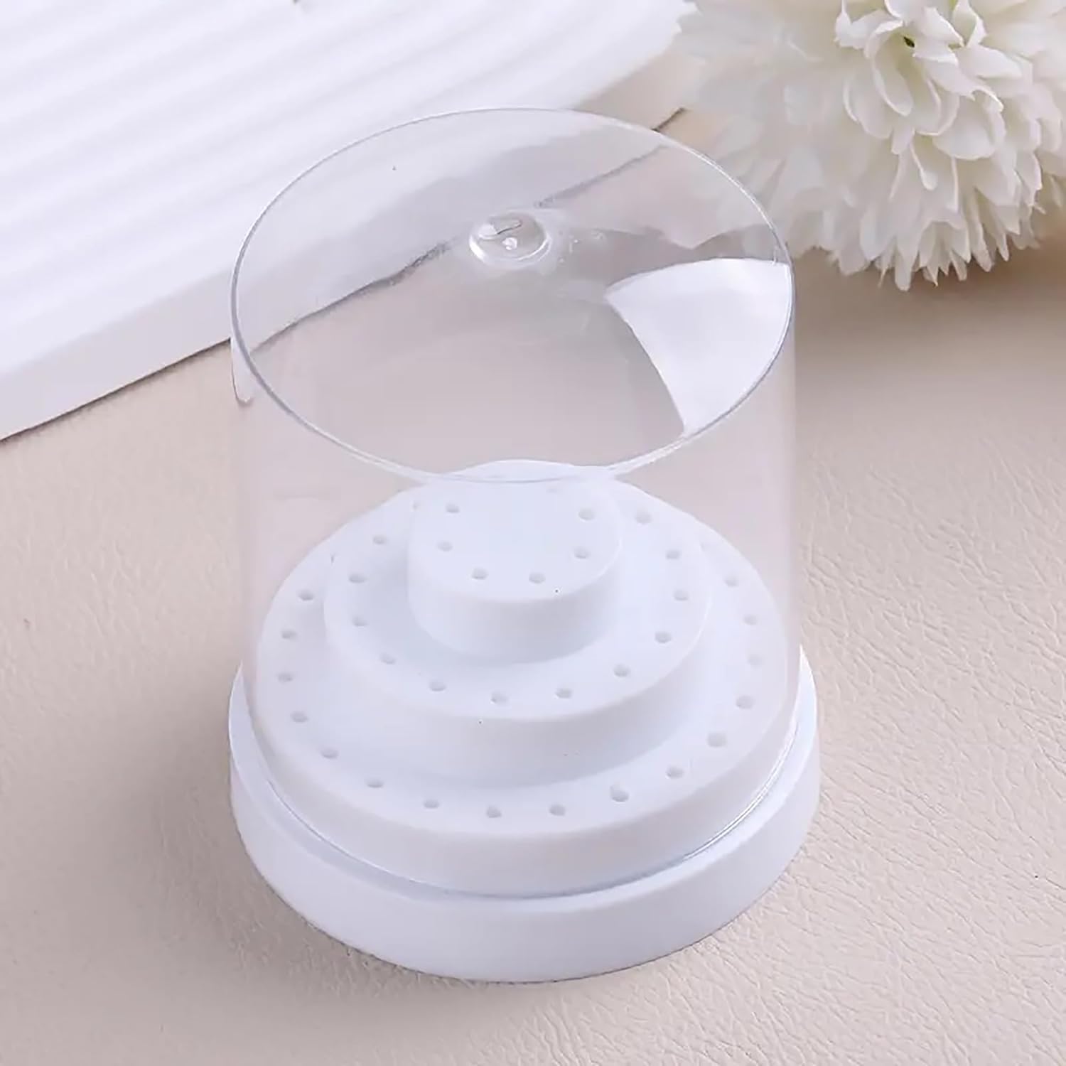 Jeweltech Nail Drill Bit Holder with Transparent Cover – Empty Stand
