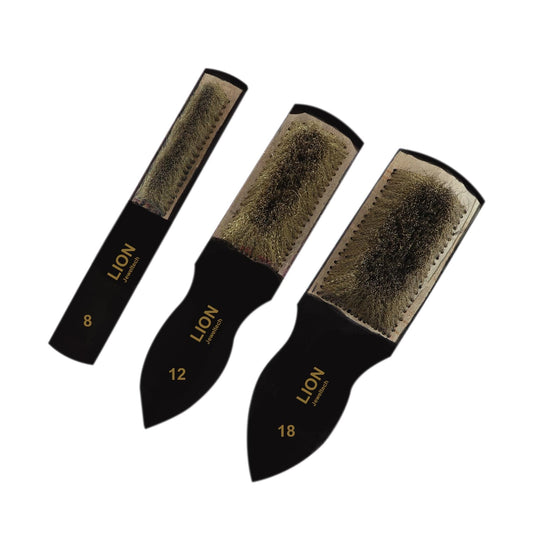 Jeweltech Brass Wire Brush Set of 3 – 8, 12, 14 Line Bristles for Jewelry Cleaning and Polishing