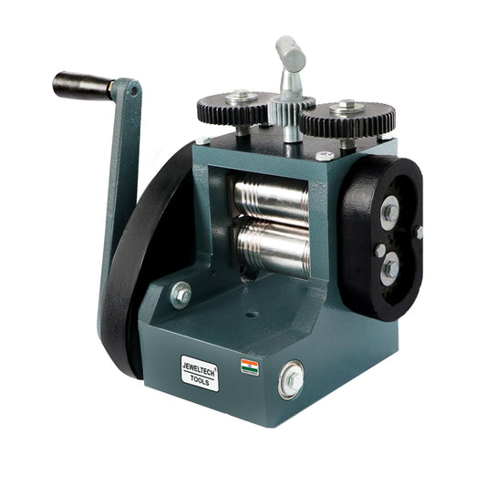 Jeweltech 4 inch Rolling Mill Machine for Jewellery Making – Wire and Sheet Metal Roller with Double Bearing Handle
