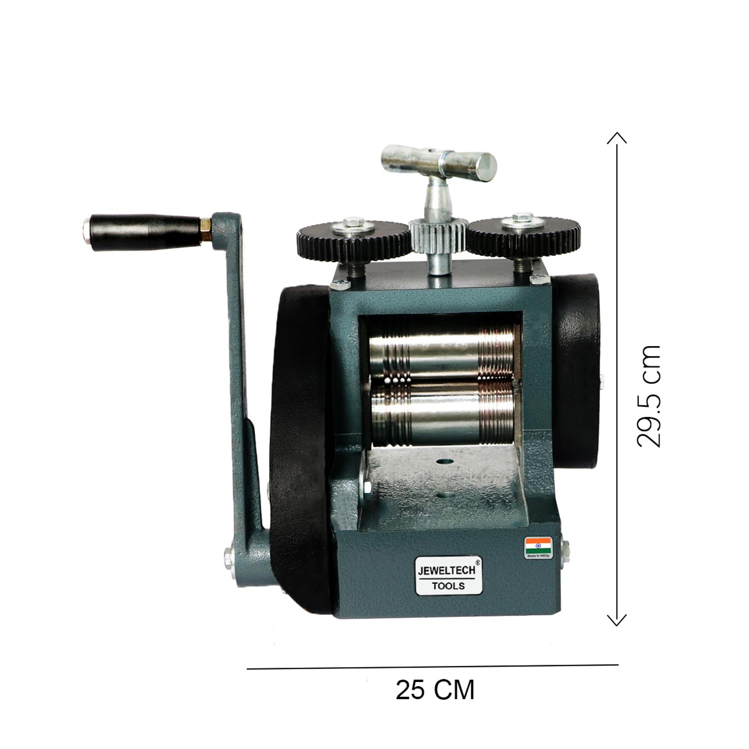 Jeweltech 4 inch Rolling Mill Machine dimensions 25 cm by 29.5 cm – Jewellery Wire and Sheet Roller