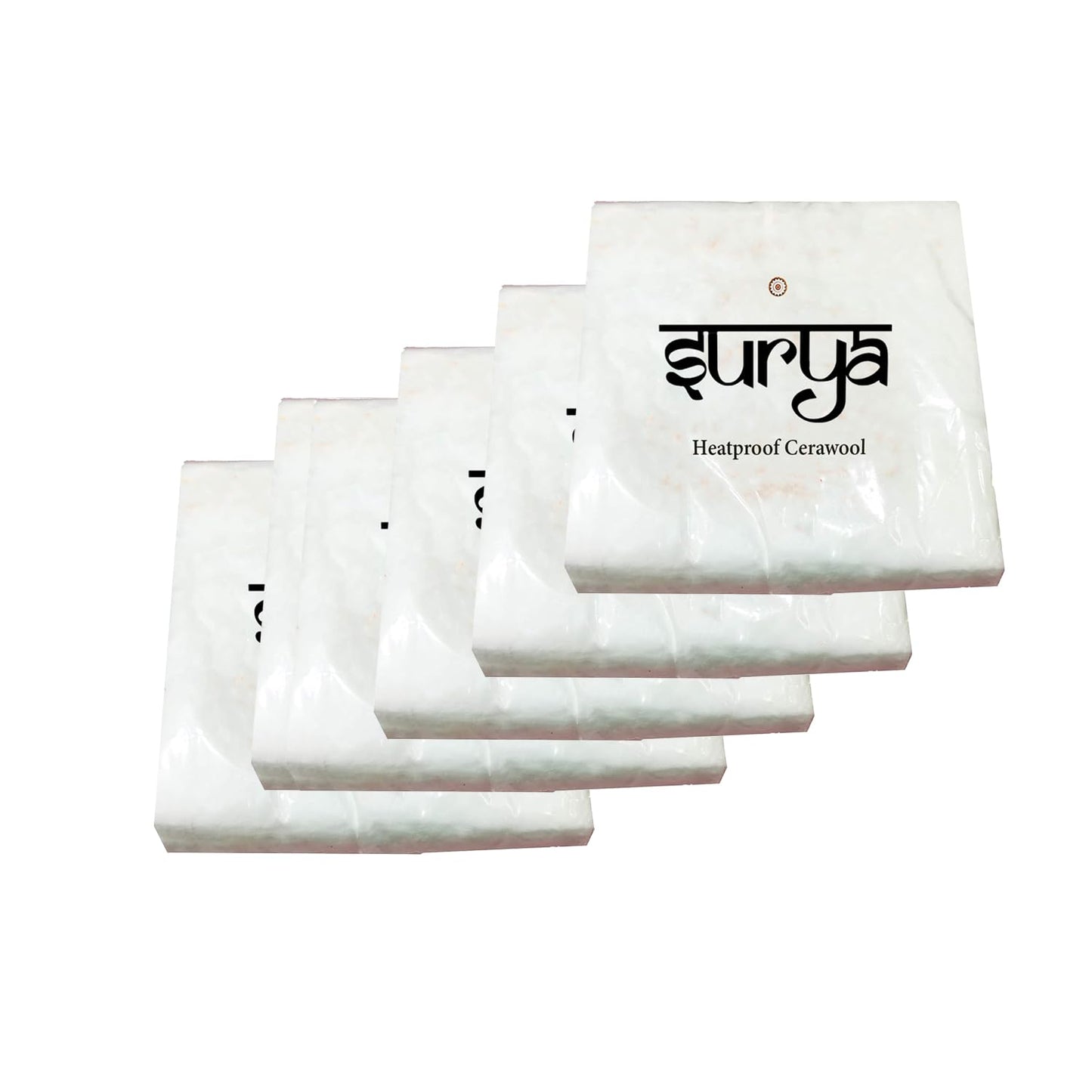 JEWELTECH 6x6 Fireproof Cotton | Cerawool Pack of 5 - Ideal for Safeguarding Precious Gold and Silver Jewelry Creations